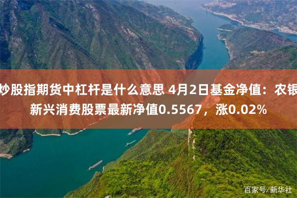 炒股指期货中杠杆是什么意思 4月2日基金净值：农银新兴消费股票最新净值0.5567，涨0.02%