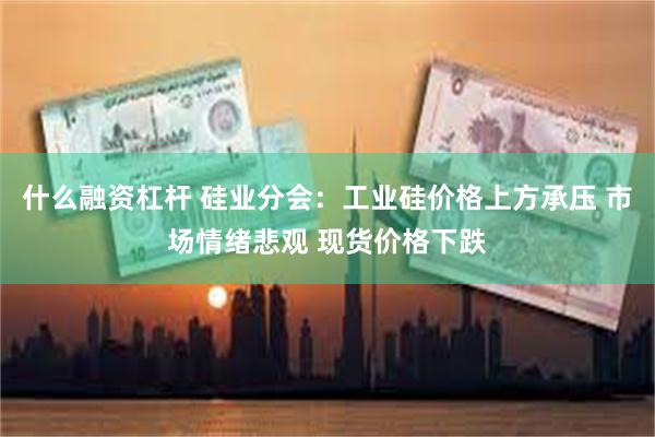 什么融资杠杆 硅业分会：工业硅价格上方承压 市场情绪悲观 现货价格下跌